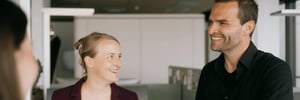 Wiebke Hermanns in conversation with her colleague Chris Beck