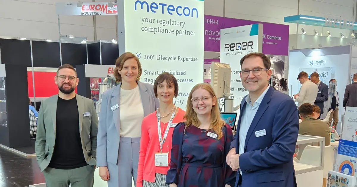 Metecon auf der MEDICA 2025 in Düsseldorf, Halle 10 / F42-8 – Wir freuen uns auf Ihren Besuch am MedicalMountains-Gemeinschaftsstand.
